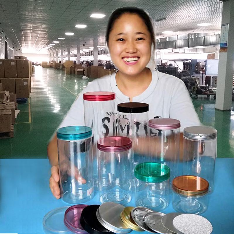 郑州批发新款85*130透明包装瓶塑料密封螺纹易拉罐创意饼干桶厂家