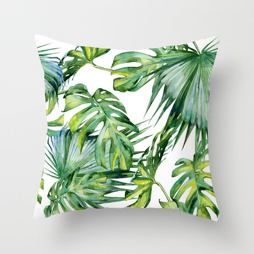 18'' Cushion Cover Pillow Case Nordic plant leaf pillow cover Juyi sofa car pillow cushion cover customization