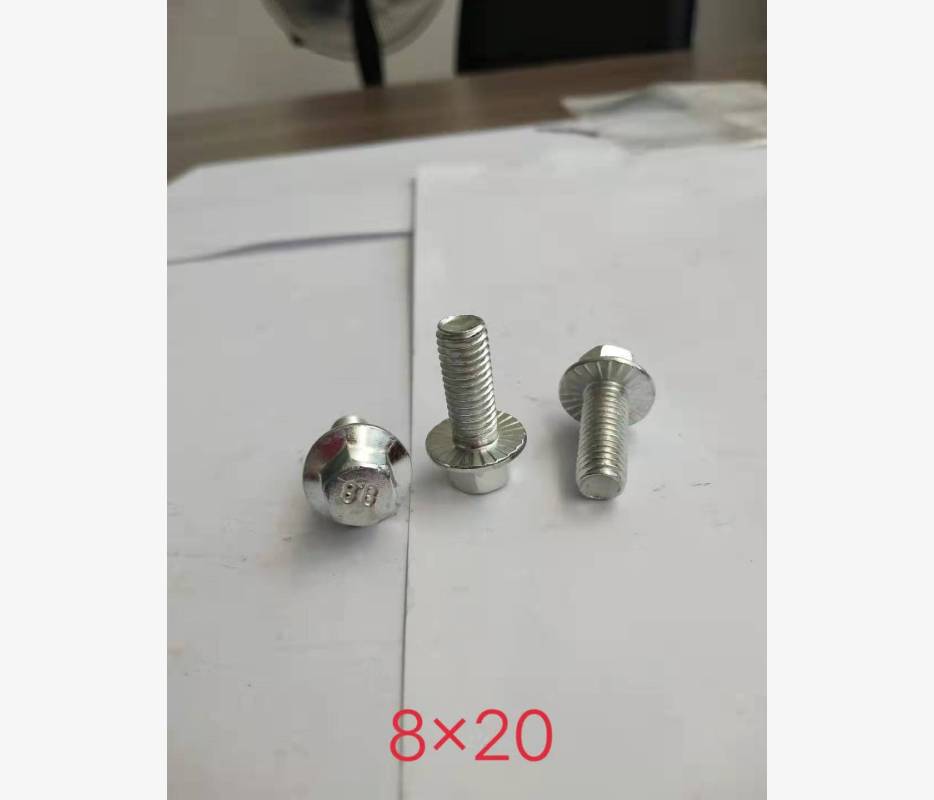 GB5787六角头法兰面螺栓8.8级镀锌 M8*20