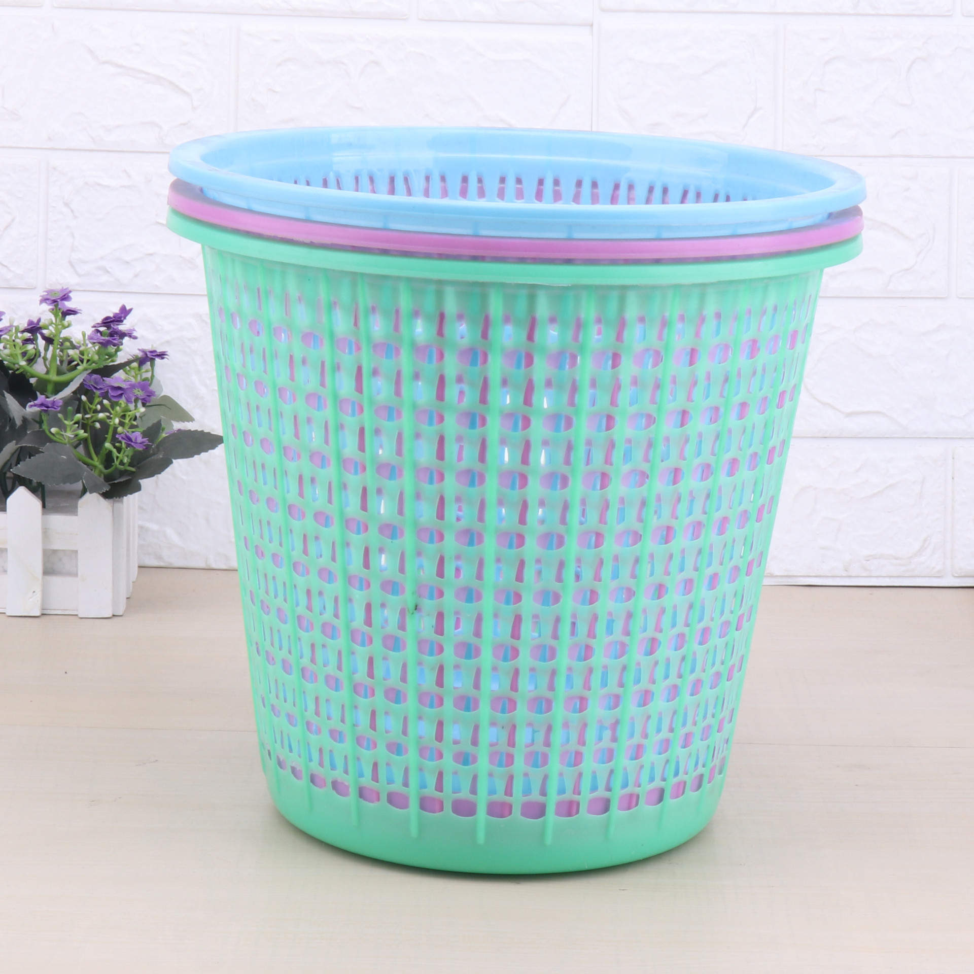 厂家直销 塑料垃圾桶 家用 会销礼品赠品垃圾篓 纯料镂空纸篓|ru