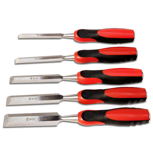 Manufacturer wholesale woodworking chisel two-color handle flat chisel 10-25mm flat chisel Dichuang hardware tools decoration engraving