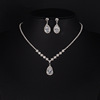 Fashionable jewelry, crystal, necklace and earrings, set, European style, wish, Amazon, ebay