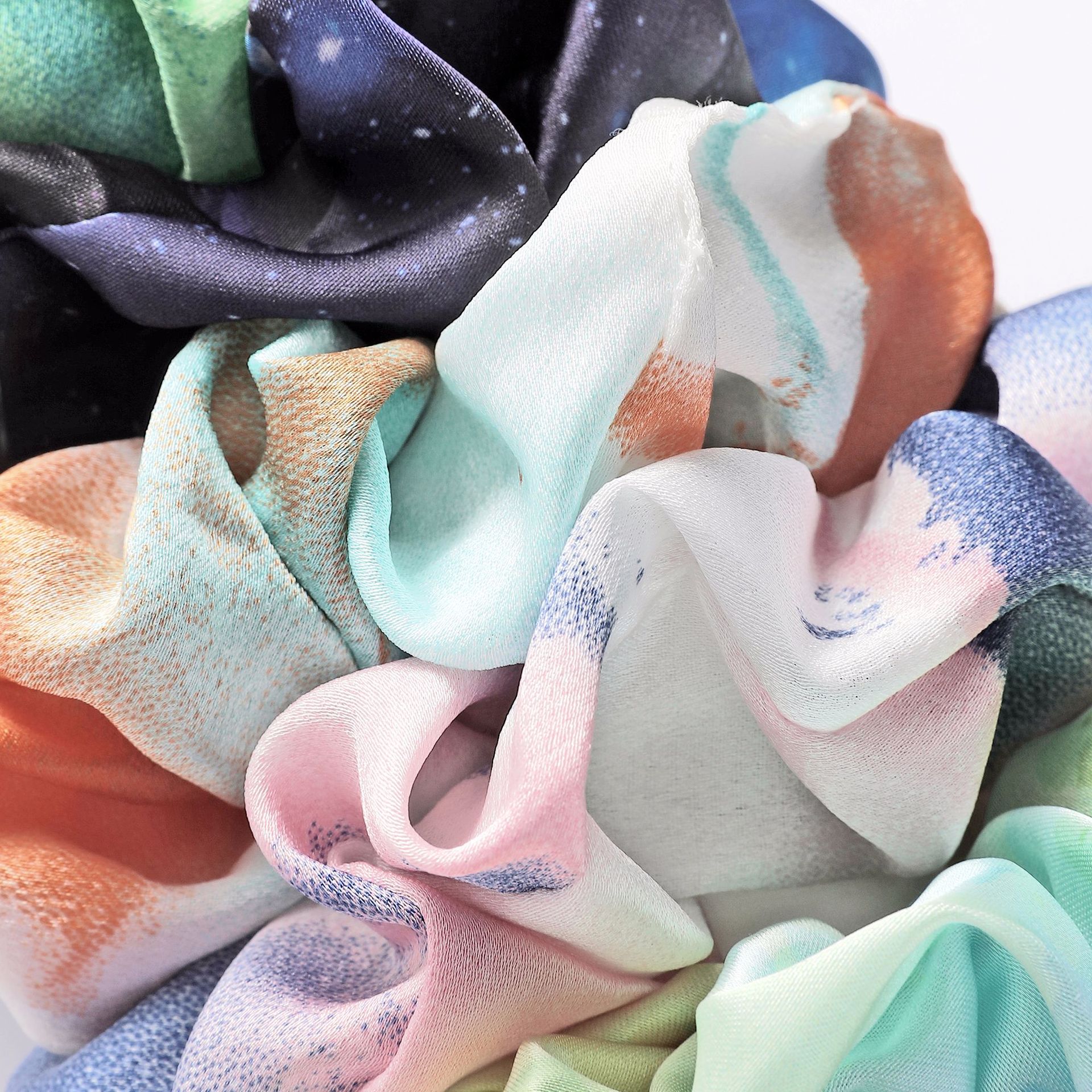 Elastic Fashion Gradient Color Hair Scrunchies display picture 4