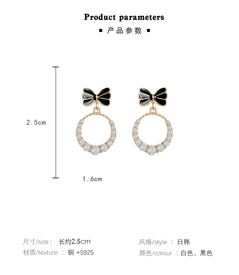 simple circle earrings Korean student short earringspicture1