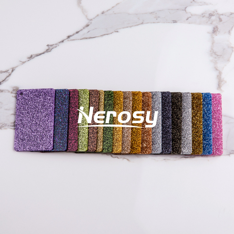 葱粉闪光亚克力板蛋糕插字母佛牌压克力pmma板2mm3mm温州厂家现货