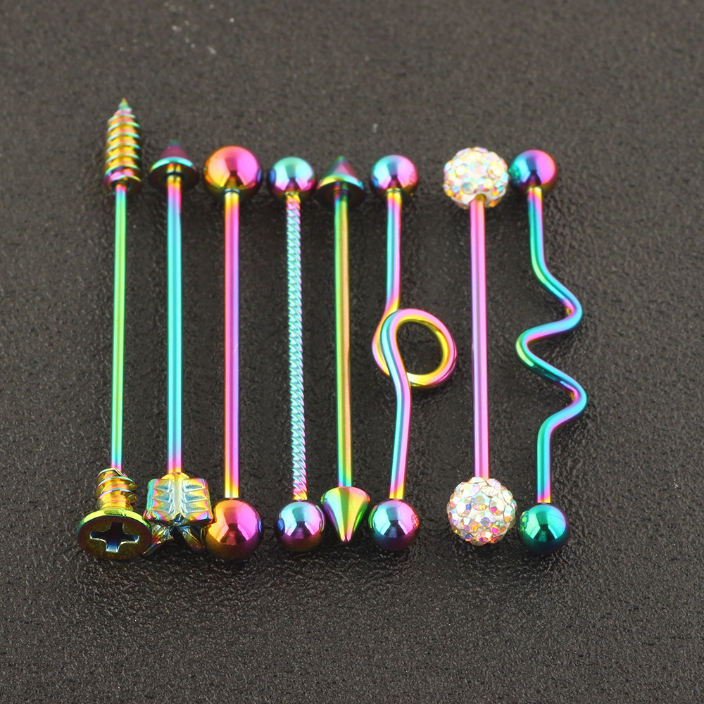 Fashion Solid Color Stainless Steel Ear Studs