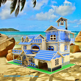 Вилла, деревянная интеллектуальная игрушка для взрослых, трехмерная головоломка, DIY, в 3d формате