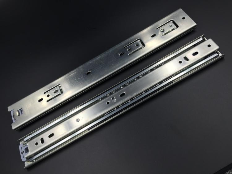 51重型滑轨工业机械滑道机柜轨道大抽屉三节轨床箱导轨承重75kg