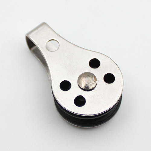 Manufacturer supplies cross-border Amazon nylon pulley rubber boat rowing sailboat pulley stainless steel marine pulley