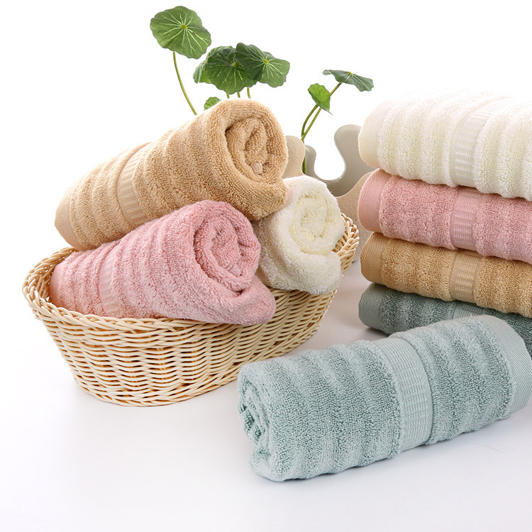 Manufactor Direct selling Bamboo fiber towel Jacquard weave adult Washcloth Commodity towel wholesale