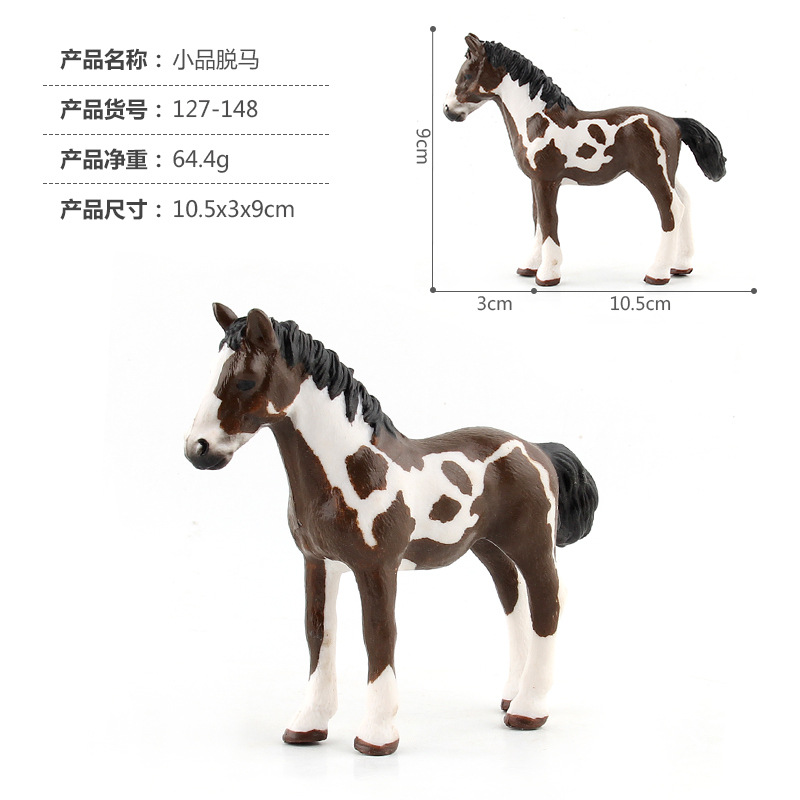 Amazon Venta caliente 12 simulación sólido bosque animal caballo modelo pintas macho caballo hafflin hembra caballo modelo