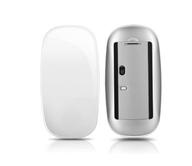 Al por mayor para Apple Mac portátil aleación de aluminio inferior carga táctil mudo ratón inalámbrico Bluetooth