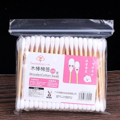 Fine ears, double-ended cosmetic wooden stick, pure cotton, beauty salon supplies sterile stick, disposable cotton swab