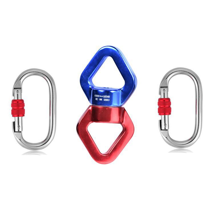 Outdoor rock climbing Film and Television Press 360 degree rotating connector air yoga aviation aluminum universal connection rotating ring