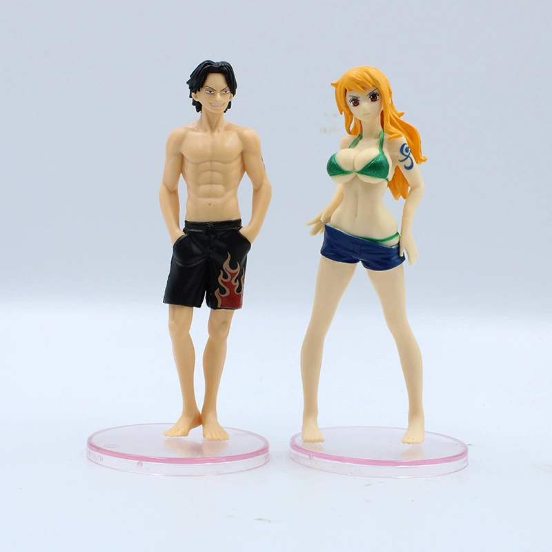 Набор фігурок One Piece — Лuffy, Сабо, Наоми, Робин, Боа Хэнкок, 6 шт мини-фигурки для плавания