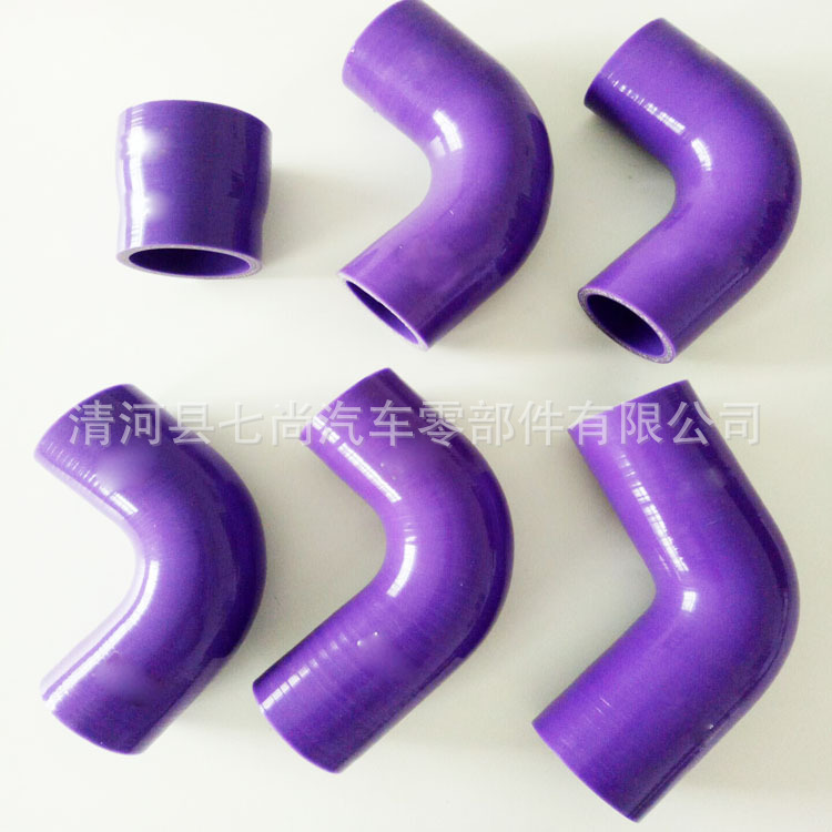 批发供应90度内径127mm汽车增压器硅胶管手工缠绕 厂家直销