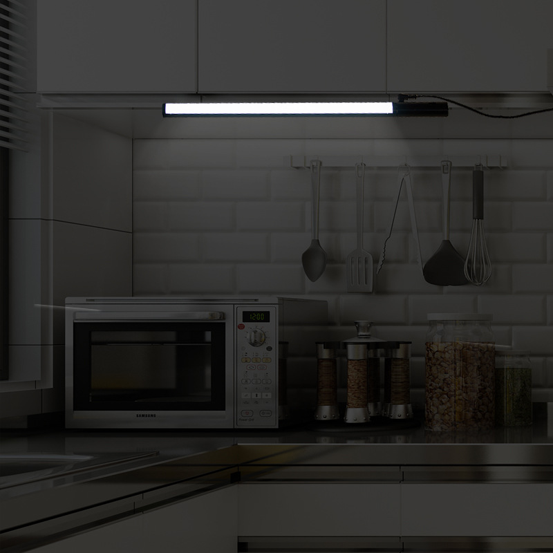 手扫感应橱柜灯 LED超薄柜底厨房书台感应灯 吊柜衣柜站台手扫灯