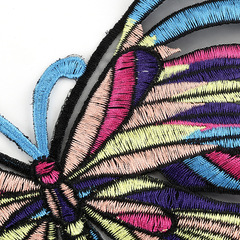 Computer Embroidered Organza Embroidery Butterfly Fabric Label Wholesale Embroidery Patch Fashion Accessory DIY Patch Embroidery Fabric Sticker