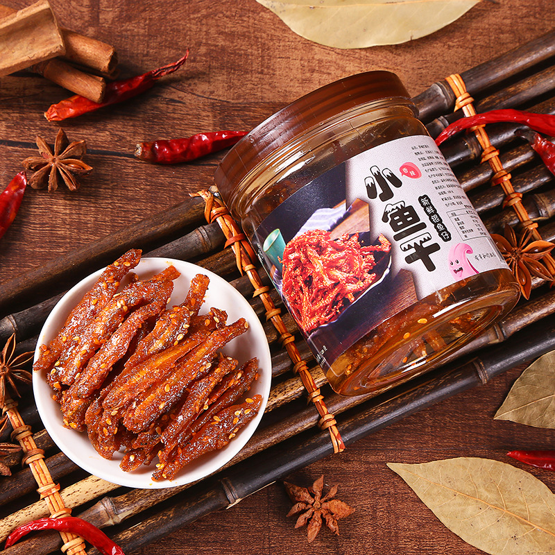 wholesale On behalf of food Whitebait Aberdeen leisure time snacks Seafood dried food 160g snack specialty sesame spicy Dried fish