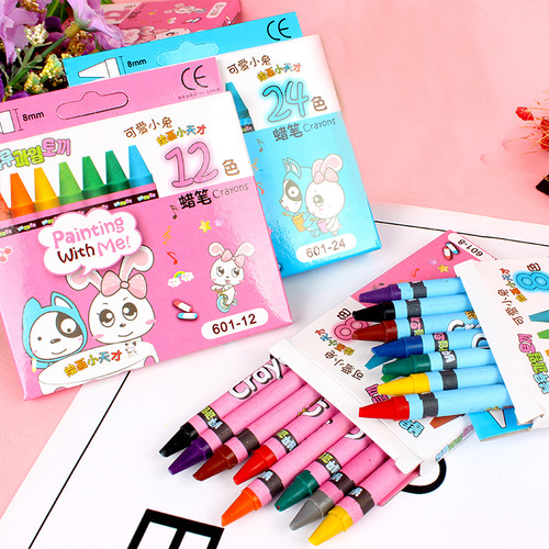 New student crayon set, 8 colors, 12 colors, 24 colors, three options, environmentally friendly and cute coloring pens, graffiti crayons