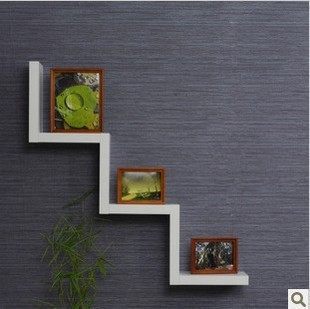 W-type creative shelf divider storage rack decoration rack wall-mounted wall shelf bracket divider bookshelf
