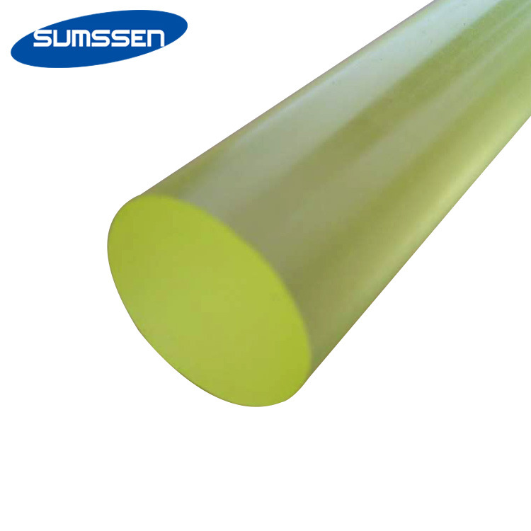 Manufacturers wholesale high elastic polyurethane rod PU hollow shock absorbing wear resistant rubber rod tear resistant yellow polyurethane rod