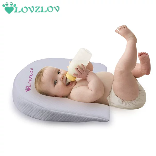 Baby pillow cotton modal fabric semi-circular U-shaped anti-overflow slope pillow portable removable washable manufacturer