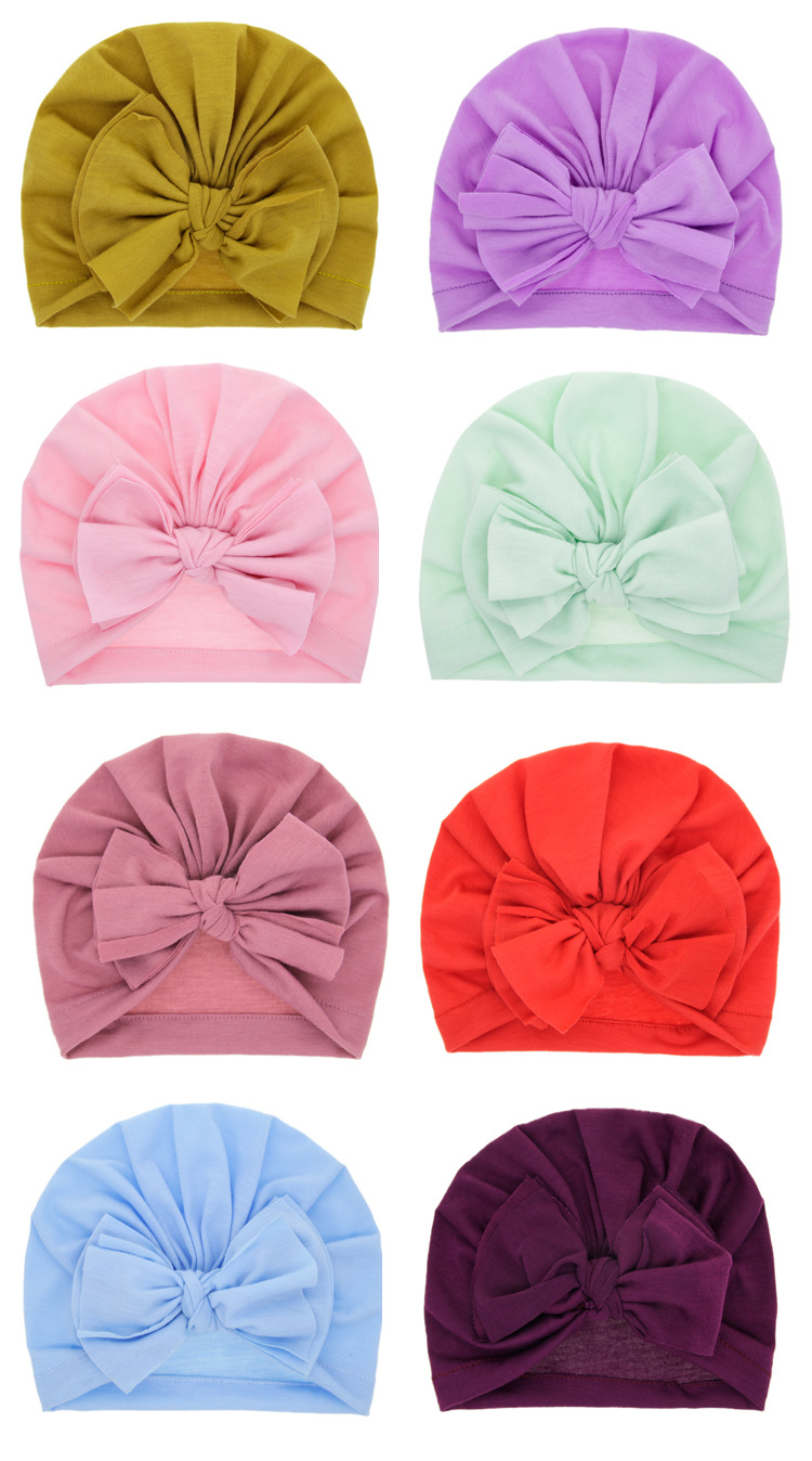 Chapeau Pour Enfants Bébé Capuche Bébé Complexe Multicouche Arc Casquette Foetale En Gros Nihaojewelry display picture 1