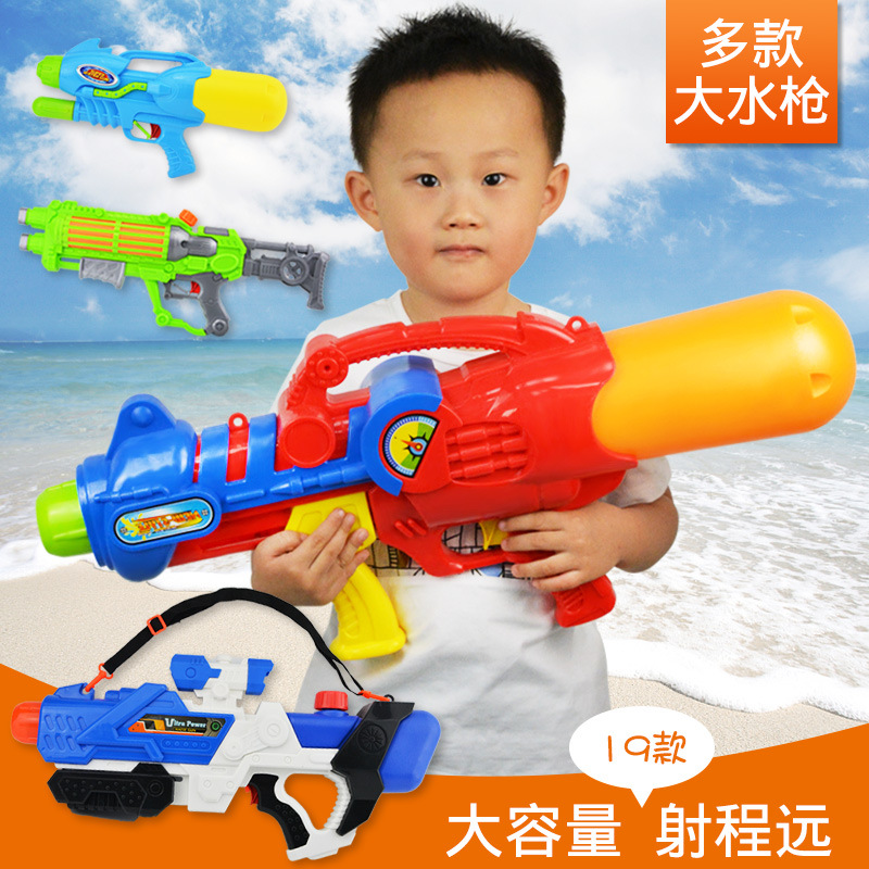 抖音同款 儿童沙滩漂流玩具 小孩抽拉式水枪水上戏水玩具水枪批发