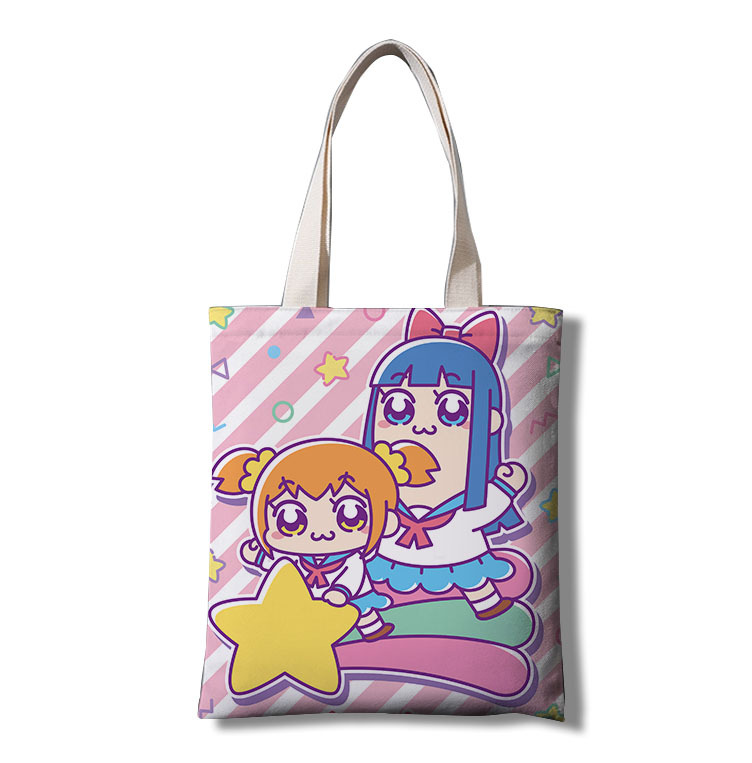 pop子和pipi美的日常  帆布袋手提袋 亚马逊服饰跨境电商外贸周边