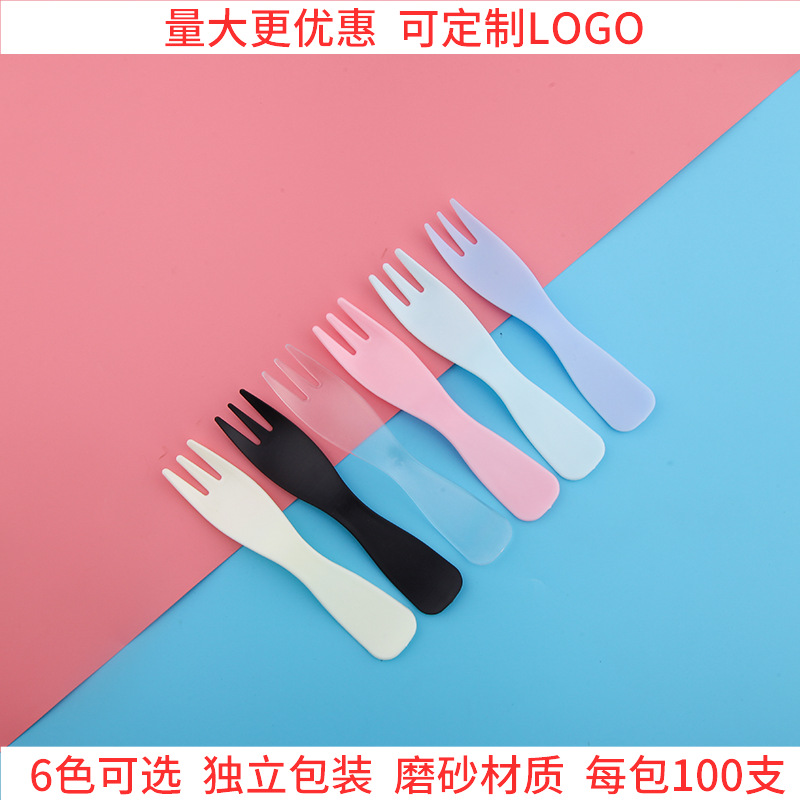 包邮一次性叉勺 叉子 勺子甜品勺 蛋糕叉 水果叉塑料餐具独立包装