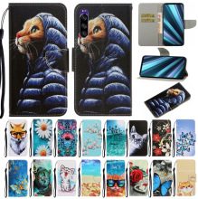 适用红米K30彩绘手机套POCOX3红米NOTE9插卡钱包皮套小米10保护套