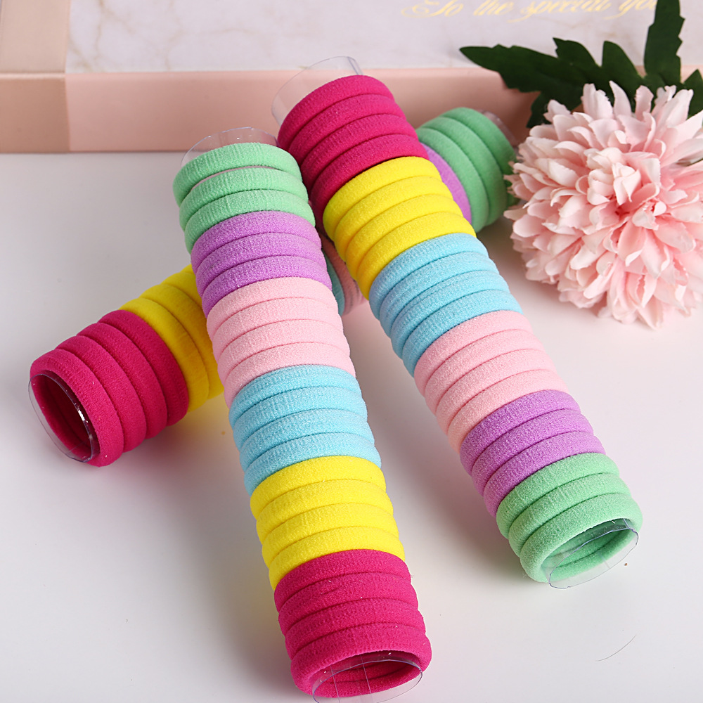 Head Rope Rubber Band Headwear Simple Solid Color Seamless Seam Rope High Elastic Hair Ring display picture 5