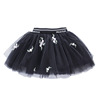 Summer cute children's girl's skirt, children's clothing, floral print, with embroidery, tutu skirt