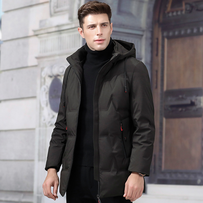 2019 winter new pattern Down Jackets men's wear Mid length version man Down Jackets High-end brand dad coat