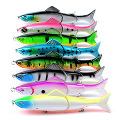 Luya bait 8 colors multi-section bionic fish bait 13cm/21g full swimming layer fake bait hard bait sea fishing beach fishing AliExpress