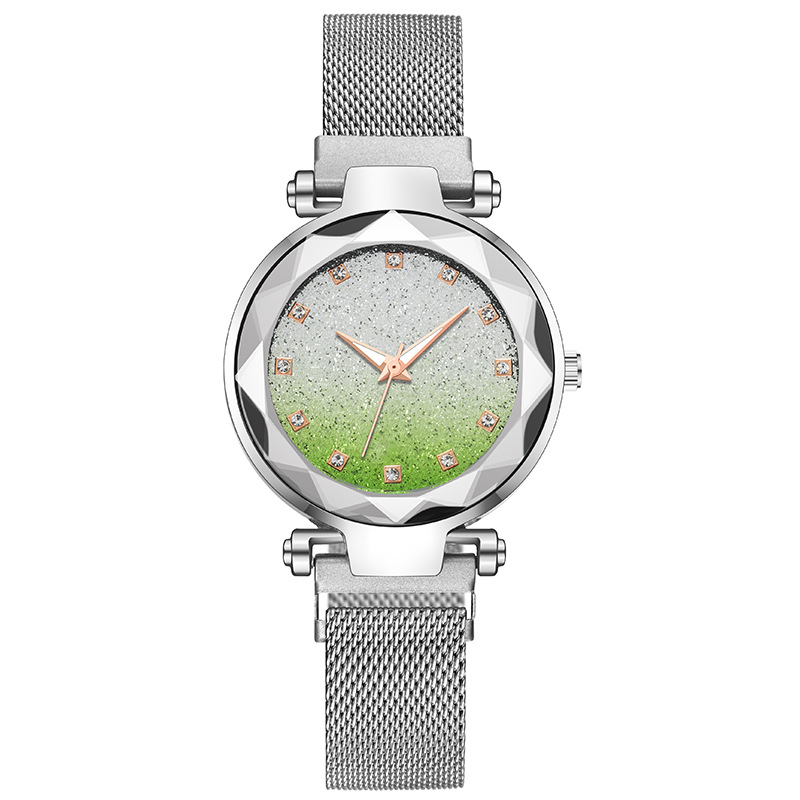 Fashion Star Magnet Watch Female Silver Gradient Watch display picture 5