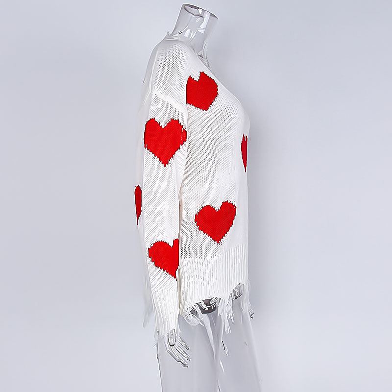 Women's Sweater Long Sleeve Sweaters & Cardigans Elegant Heart Shape display picture 19