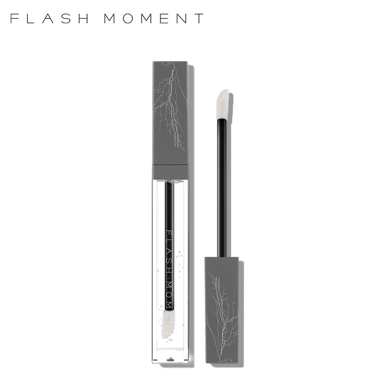 FlashMoment 2021新款跨境热卖保湿滋润唇蜜无色透明玻璃护唇唇釉|ms