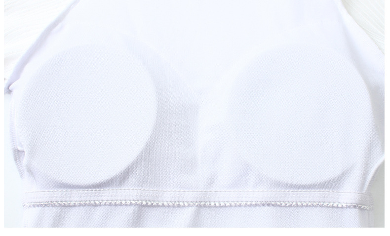 International Sexy White One-Piece Triangle Swimsuit For Women, Korean Style Long Sleeve UV Protection Surfing Bathing Suit Slim Fit Swimwear_voghion.com