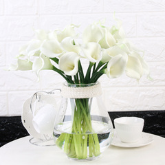 pu mini calla lily artificial flower high-end artificial flower mini artificial feel calla lily shooting prop artificial flower