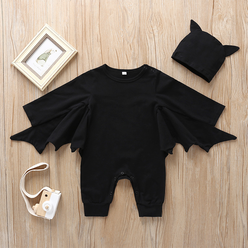 Halloween Fashion Solid Color 100% Cotton Baby Rompers display picture 1