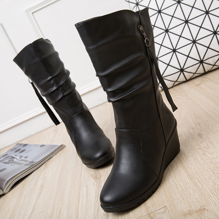 Bottes femme en PU artificiel - Ref 3355402 Image 3