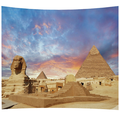 速卖通热销款数码印花古埃及系列挂毯挂布定制欧美风墙壁装饰布艺