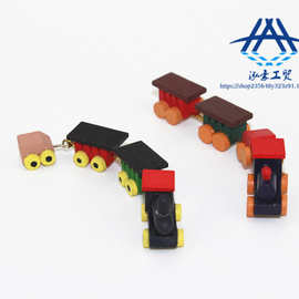 泓豪源头工厂 52微缩玩具模型场景 娃娃屋配件迷你色彩小火车L116