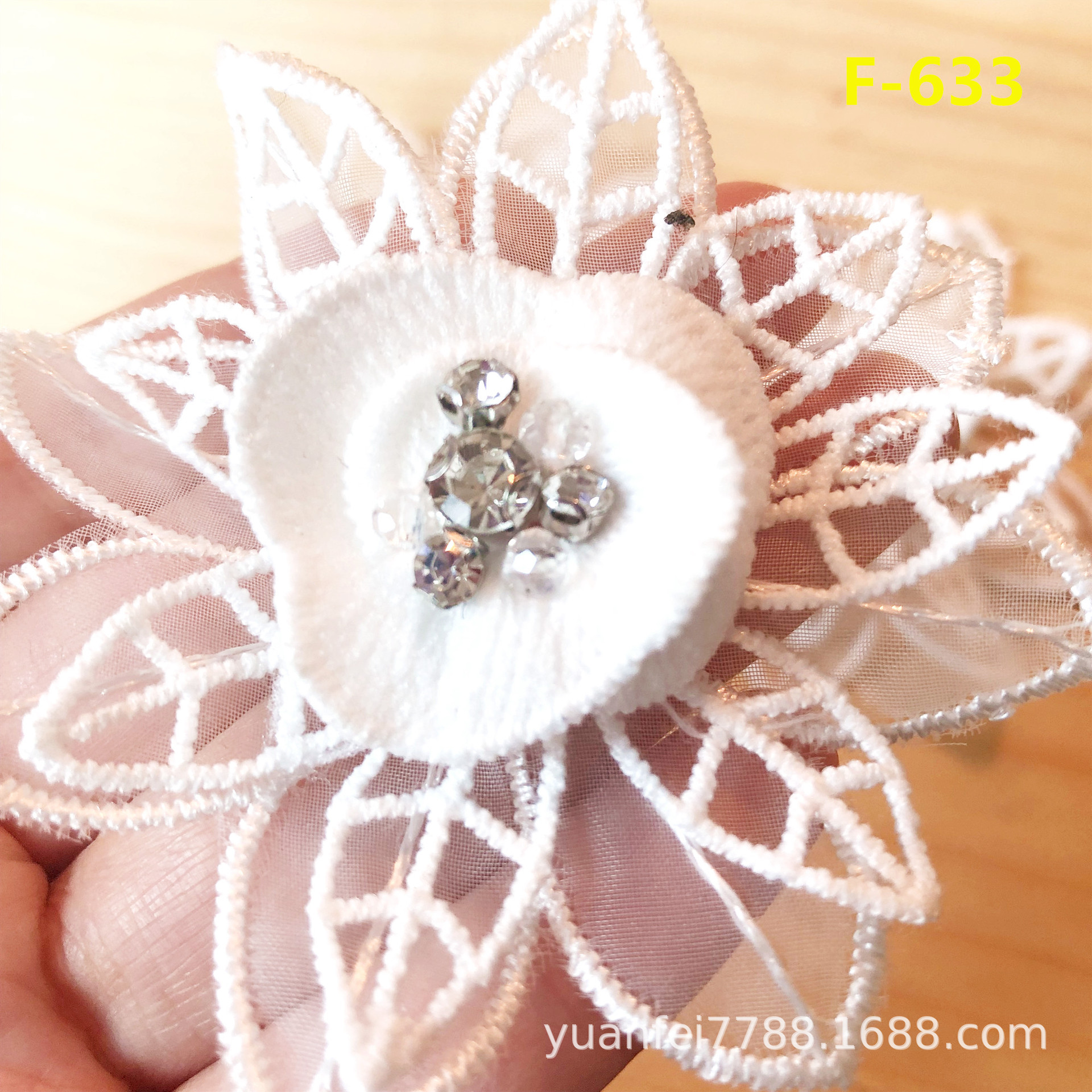 F633 handmade nailed beads nailed drill threedimensional mesh 3D big