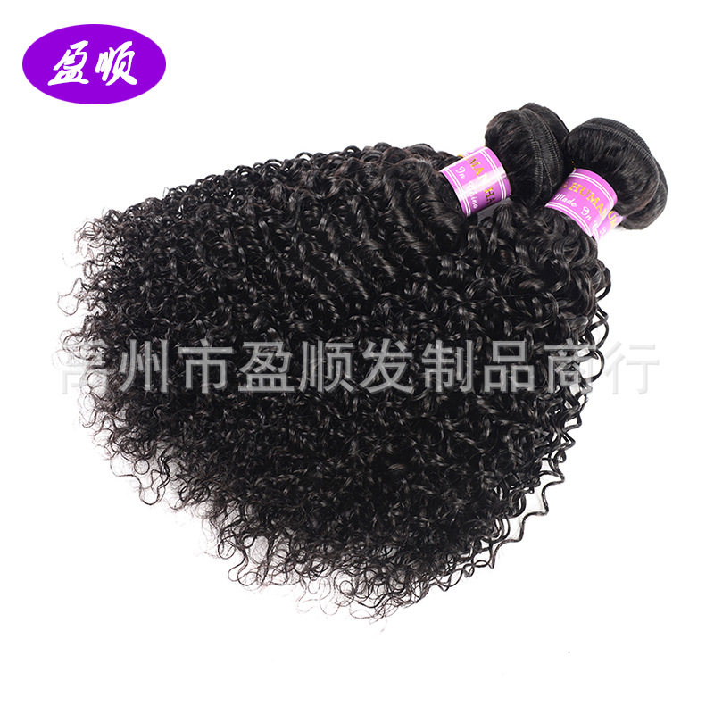 Peruvian Hair Kinky Curly Hair Weft Real Hair Curtain