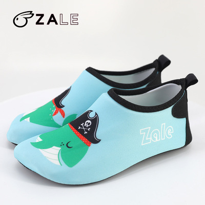 ZALE new pattern Teenagers travel fold slipper Sandy beach Barefoot Non-slip rubber soft sole baby Swim shoes