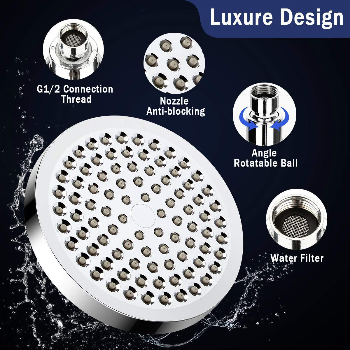 Wholesale of cross-border home and bathroom double shower heads, American-style concealed bracket arm three-way diverter with socket set undefined