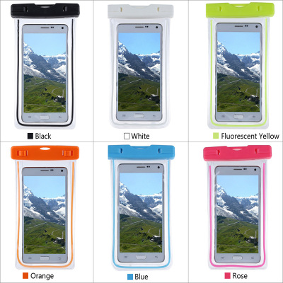 游泳漂流触屏手机袋 PVC夜光防水袋可定制密封手机防水套工厂直销